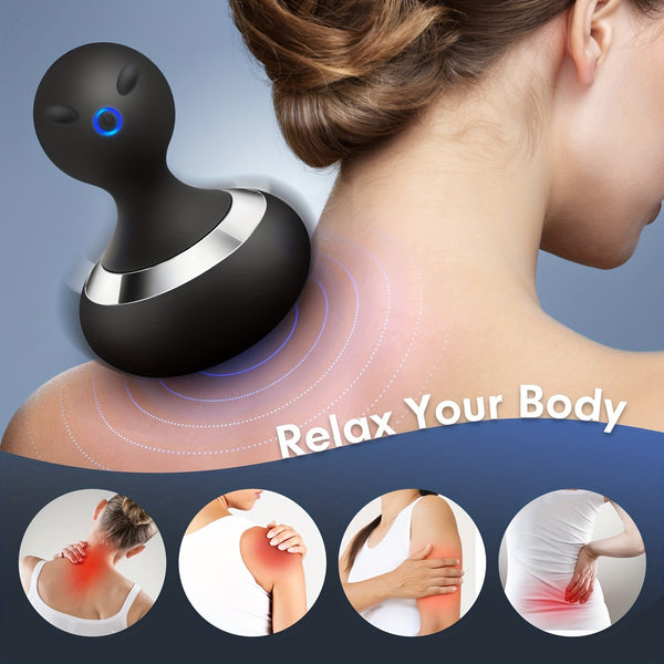 Rechargeable Handheld Neck Massager - 10 Powerful Vibrations for Ultimate Relaxation!