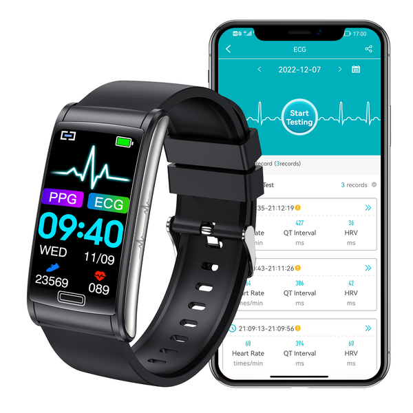 E600 Blood Glucose Smart Watch Men ECG+PPG Heart Rate Blood Pressure Health Watches IP68 Waterproof Smartwatch