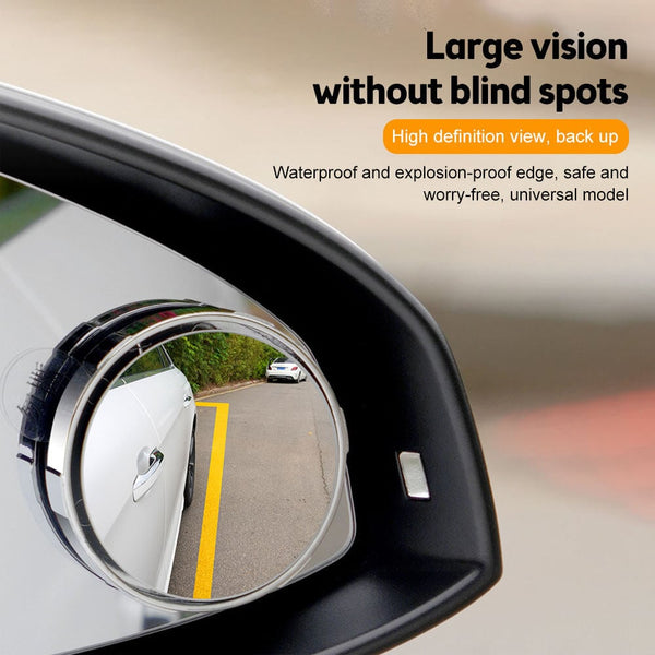 Suction Cup Car Convex Blind Spot Mirror (1 Set / 2 Pcs)