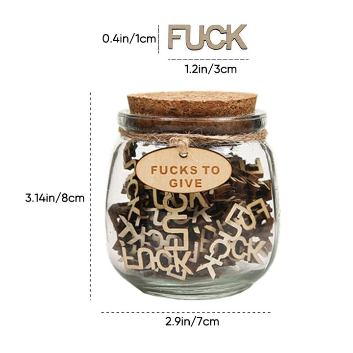 Wooden Papercut Postcard Gift in a Bottle - Jar of Hugs, Jar of F-ucks - FOFOPO