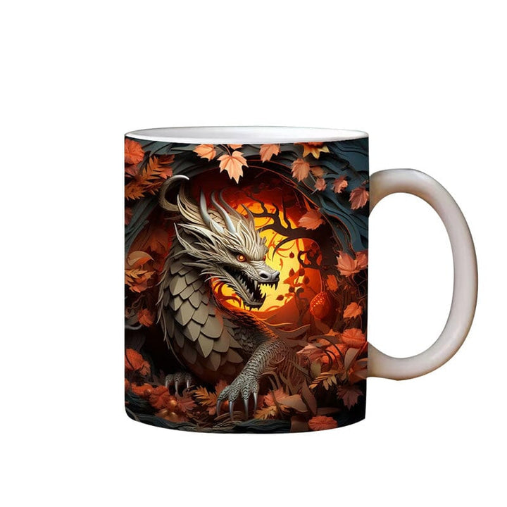 3D Dragon Cracked Hole Coffee Mug - FOFOPO