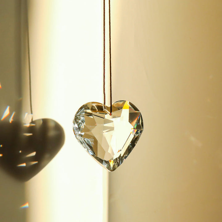 Hanging Heart Suncatcher Prism Crafts - FOFOPO