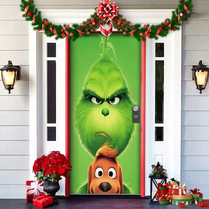 Nightmare Before Christmas Outdoor Decorations Props Christmas Elves Door Cover - FOFOPO