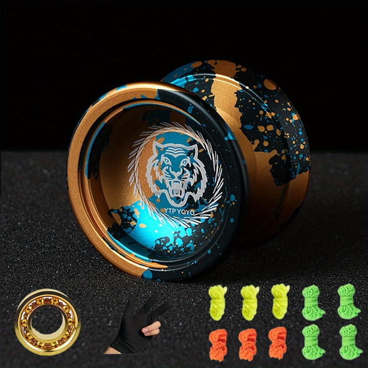 10-Rope Professional Yo-Yo - High-Performance Unresponsive Metal Aluminum Alloy Design - FOFOPO