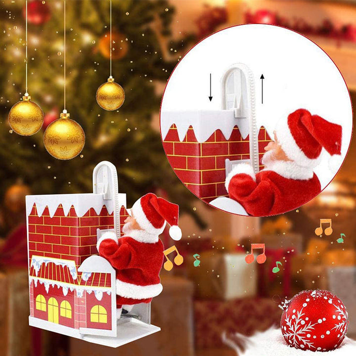 Electric Santa Claus Climbing Ladder with Music - FOFOPO