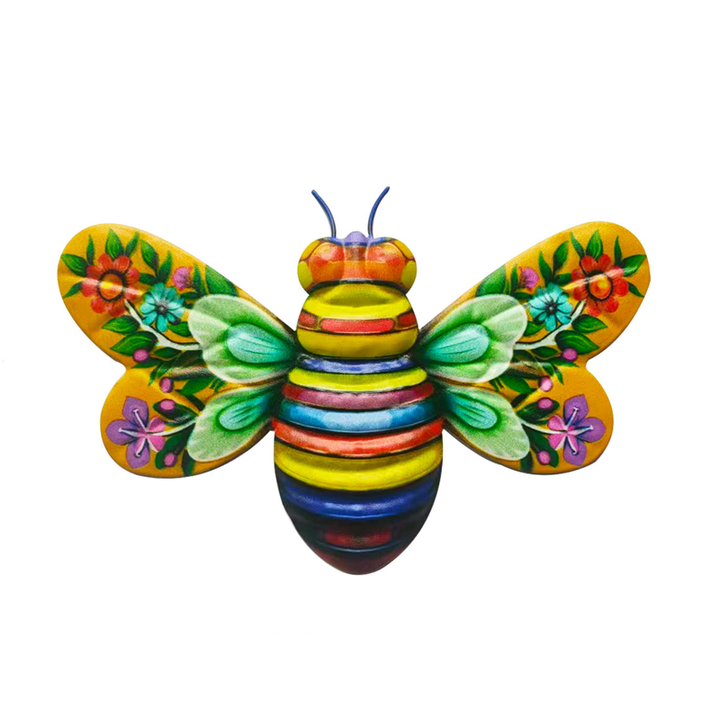 Iron Bee Art Sculpture Hanging Wall Decorations for Garden - FOFOPO