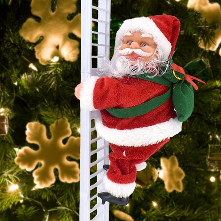 Electric Santa Claus Climbing Ladder with Music - FOFOPO