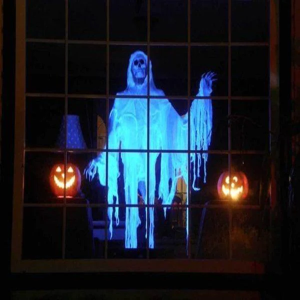 Halloween Christmas Holographic Window Projection. Window Wonderland Projector - FOFOPO