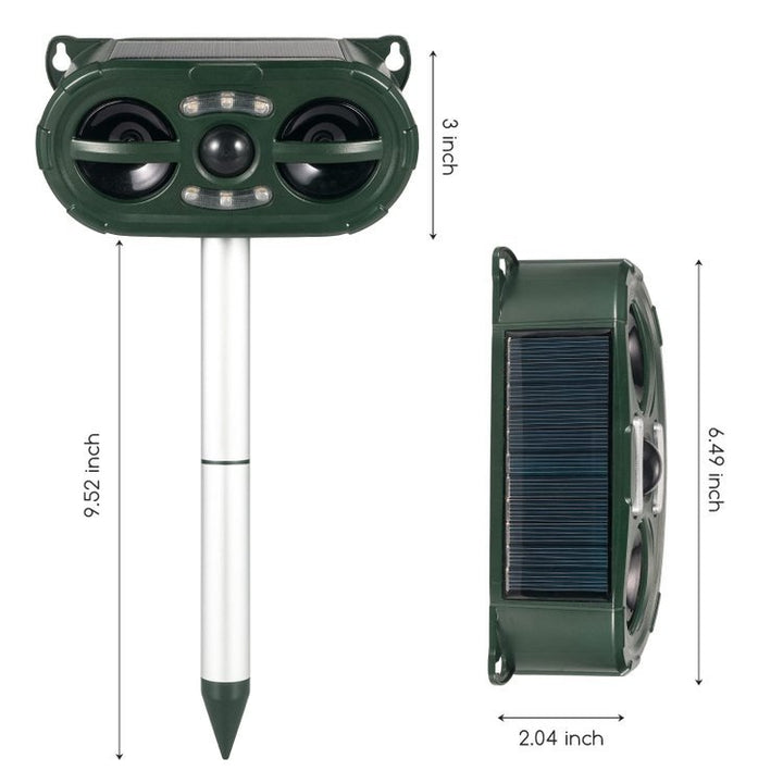 2PC-Ultrasonic Deer Repeller - Solar Powered - Get Rid of Animalin 48 Hours - FOFOPO