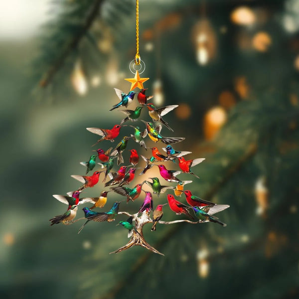 3D Hummingbird Christmas Ornament