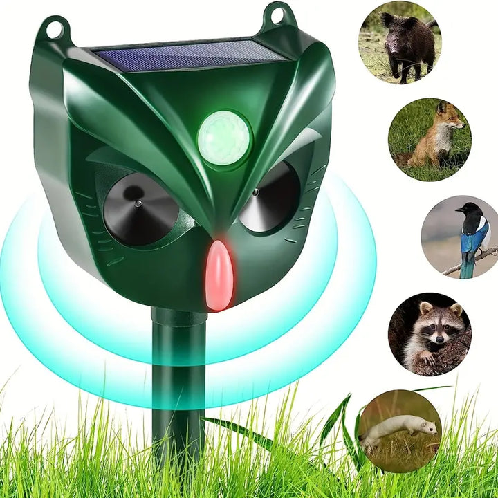 Solar-Powered Ultrasonic Animal Repellent - FOFOPO