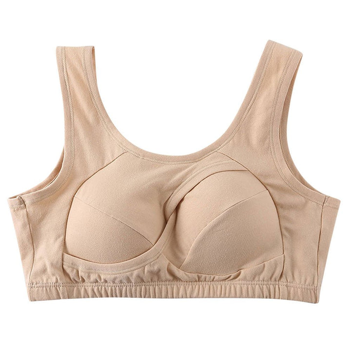 Pure Cotton Instantly Lifts Anti Sagging Wirefree Bra - FOFOPO