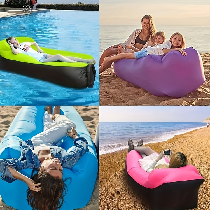 Inflatable Lounger Air Sofa Hammock - Portable, Waterproof & Leakproof - FOFOPO