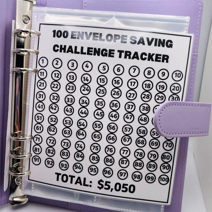 100 Envelope savings Challenge Binder - FOFOPO