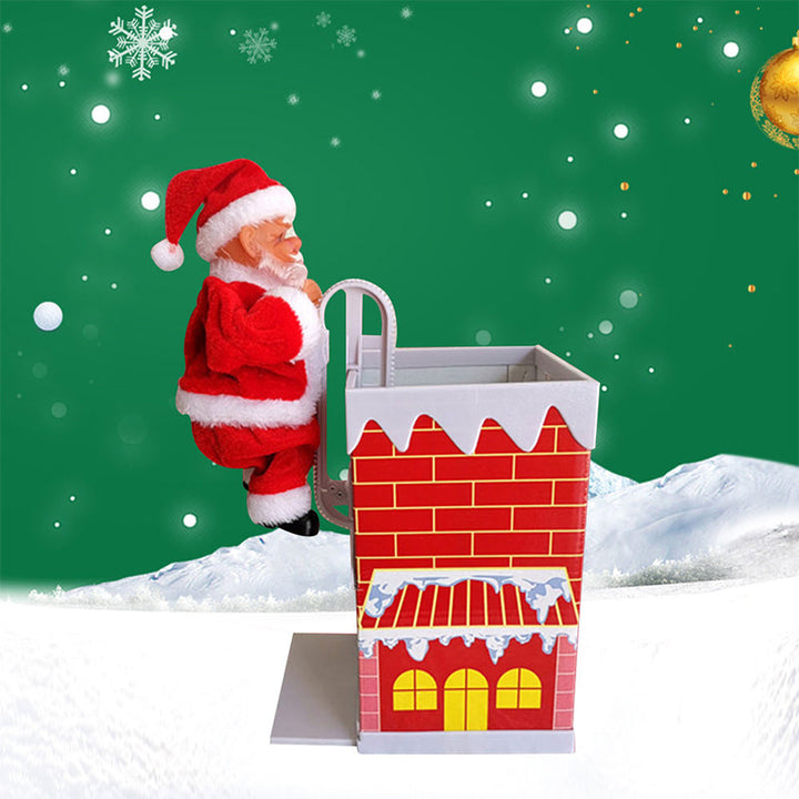 Electric Santa Claus Climbing Ladder with Music - FOFOPO