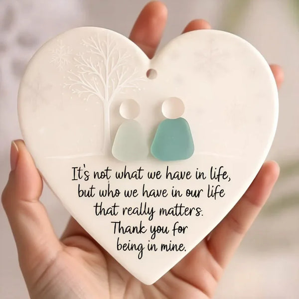 Heart-Shaped Sea Glass Friendship Decor (Shaped by Nature & Crafted by Hand!)