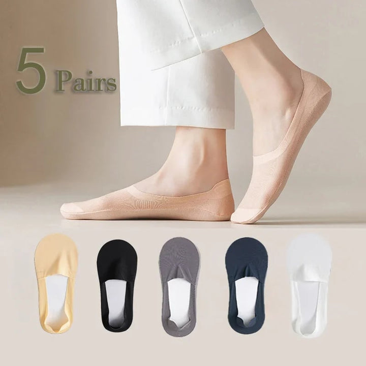 3PCs-Thin No Show Socks - FOFOPO