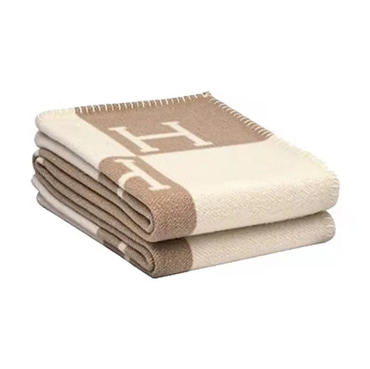 H Blanket Cashmere Blended Crochet Portable 140x170cm - FOFOPO