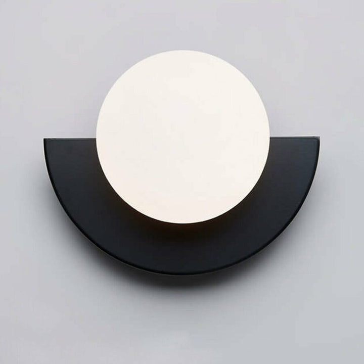 Modern Minimalist Glass Spherical Colorful Semicircle Design 1-Light Wall Sconce Lamp - FOFOPO