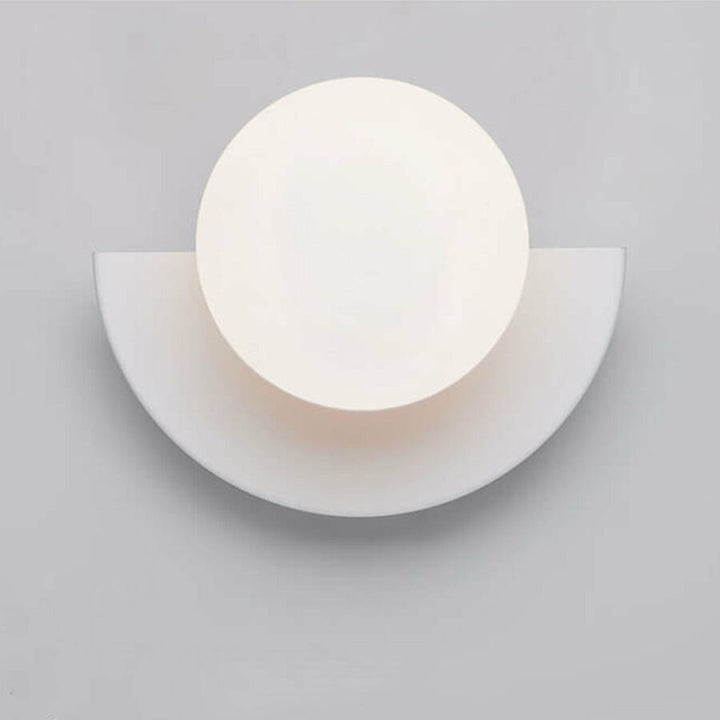 Modern Minimalist Glass Spherical Colorful Semicircle Design 1-Light Wall Sconce Lamp - FOFOPO