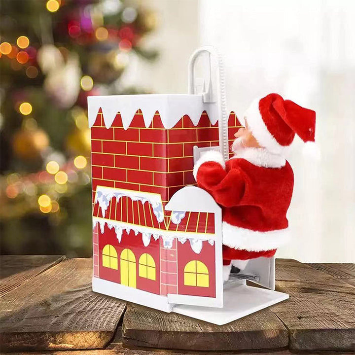 Electric Santa Claus Climbing Ladder with Music - FOFOPO