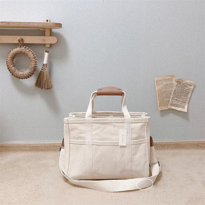 Solid Color Canvas Tote Bag - FOFOPO