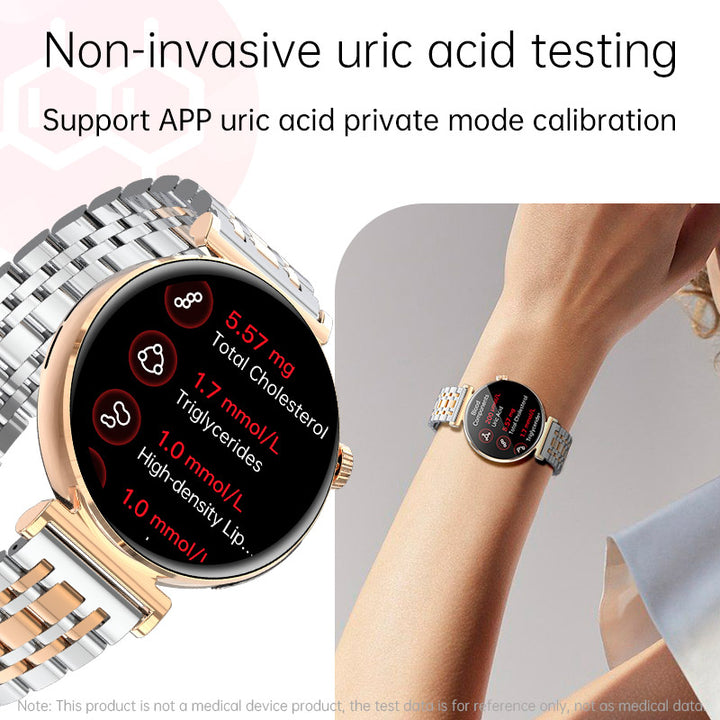 Non-Invasive Glucose Monitoring And Uric Acid Testing Smartwatch With ECG Band - FOFOPO