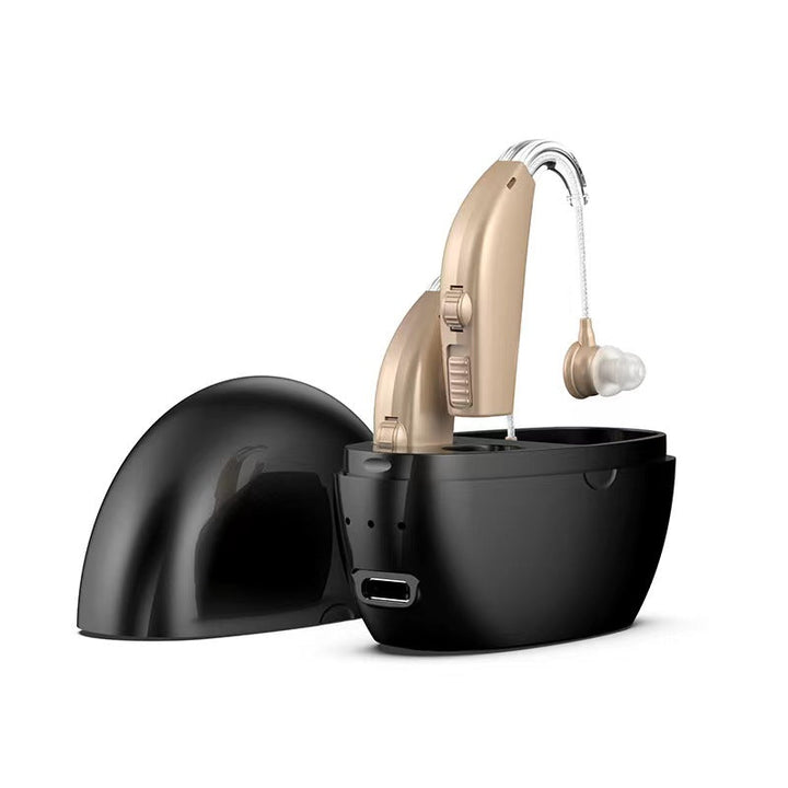 1 pair of BTE Rechargeable Behind-The-Ear Hearing Aids For Seniors - FOFOPO