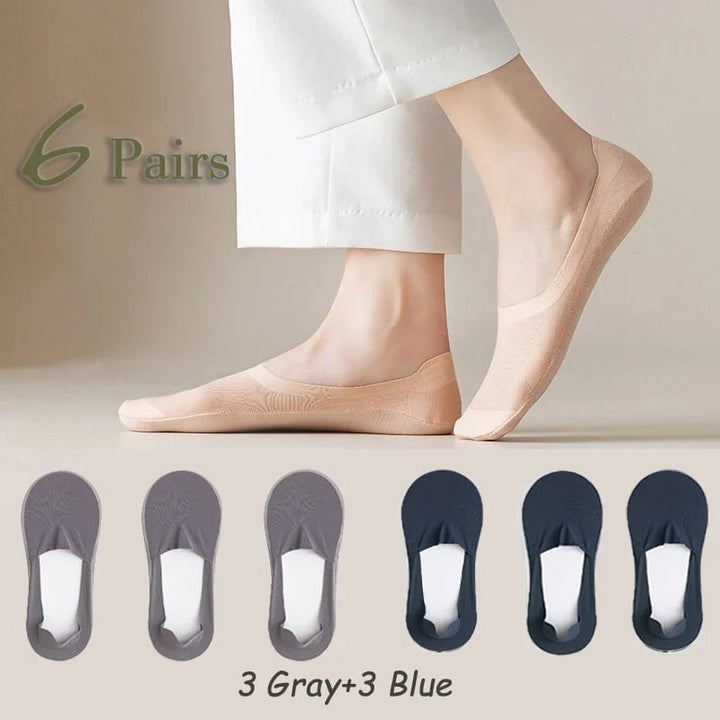 3PCs-Thin No Show Socks - FOFOPO