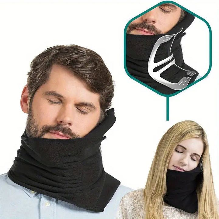 Neck Support Travel Pillow for Long Naps & Layover Flights - Compact & Comfortable - FOFOPO