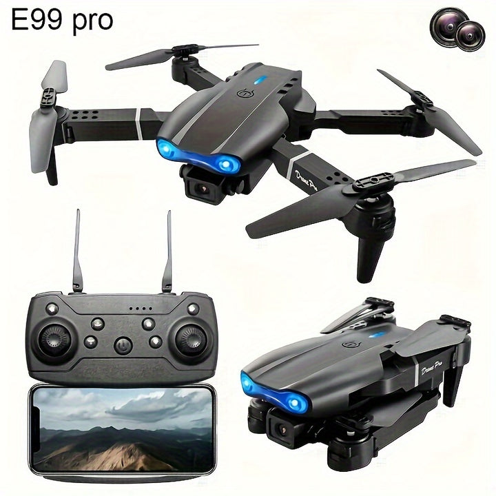 New E99 K3 Professional RC Drone, Dual Camera Double Folding RC Height Hold Remote Control Toy - FOFOPO