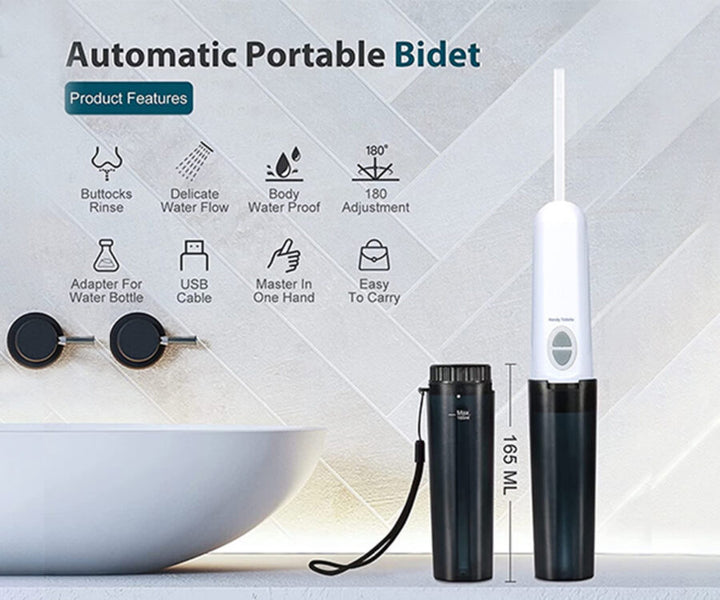 Travel Bidet | Portable & Hand held Bidet Sprayer For Women & Elderly | Nozzle Replacement - FOFOPO