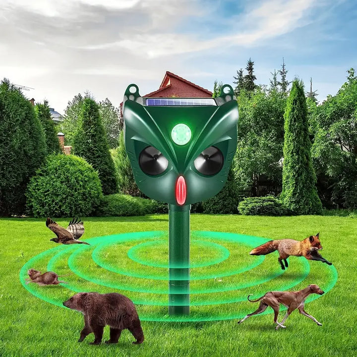 Solar-Powered Ultrasonic Animal Repellent - FOFOPO