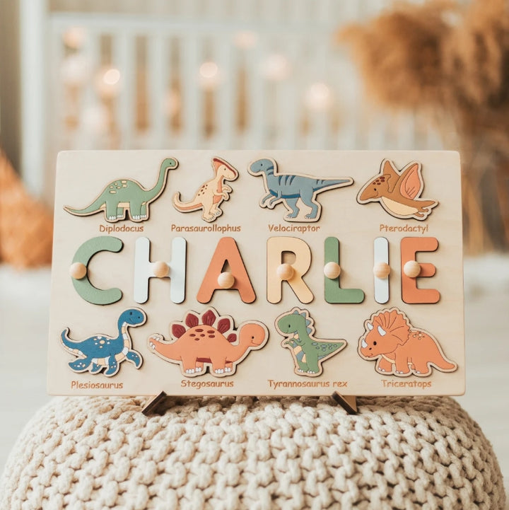 Customized Baby Name Dinosaur Puzzle - FOFOPO