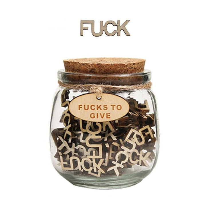 Wooden Papercut Postcard Gift in a Bottle - Jar of Hugs, Jar of F-ucks - FOFOPO