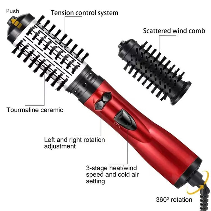 3-in-1 Hot Air Styler and Rotating Hair Dryer for Dry Hair, Curl Hair, Straighten Hair - FOFOPO