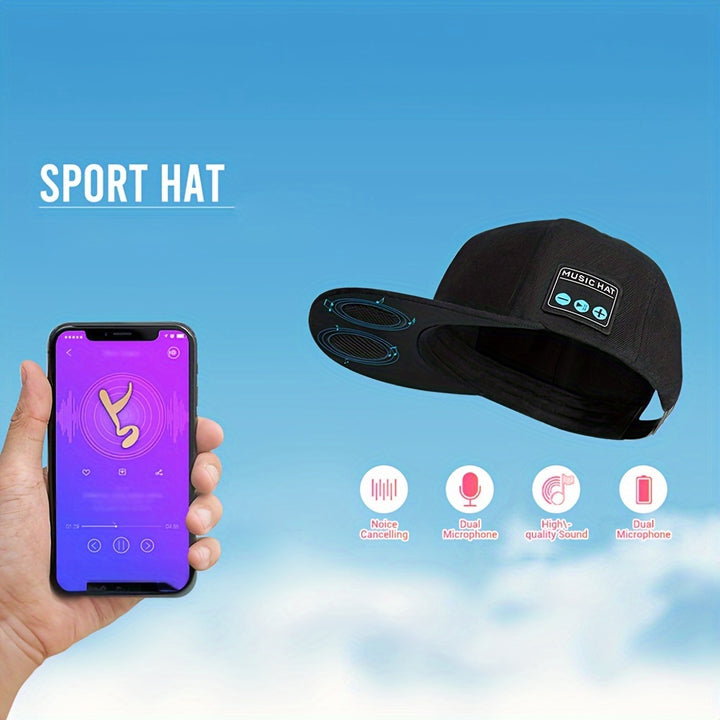 Hat with wireless Speaker Adjustable Hat wireless Smart Speakerphone Cap for Outdoor Sport Baseball Cap - FOFOPO