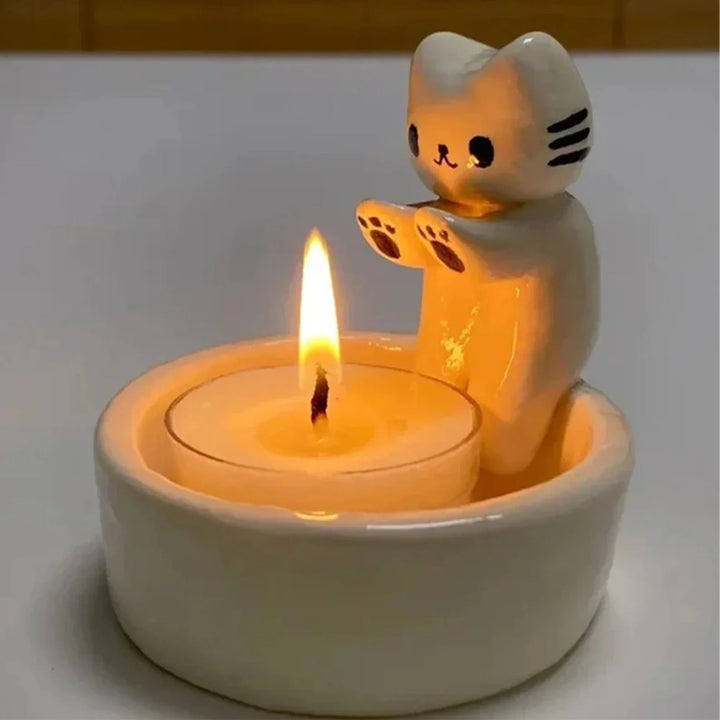 Cute Cat Candle Holder - FOFOPO