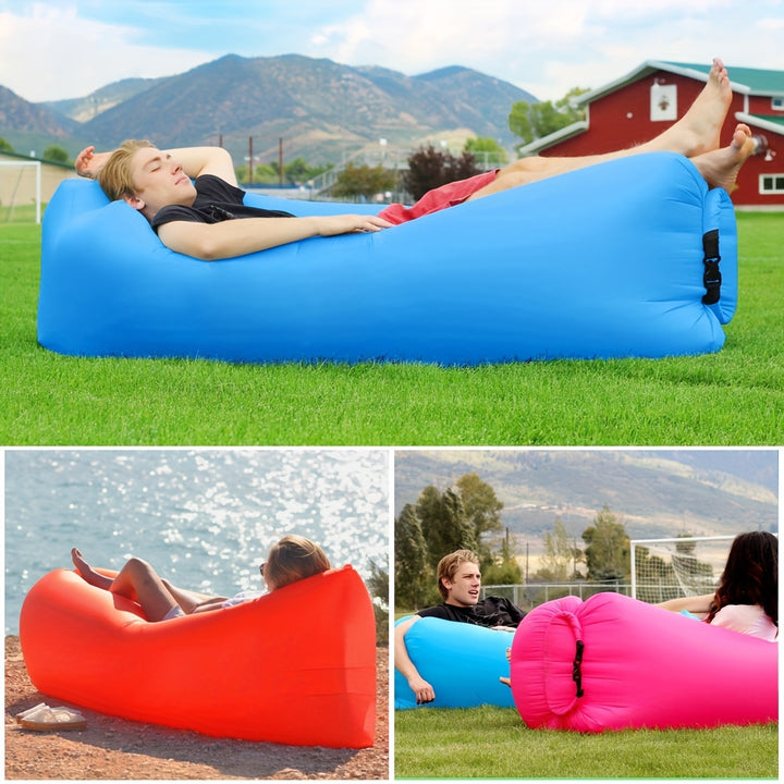 Inflatable Lounger Air Sofa Hammock - Portable, Waterproof & Leakproof - FOFOPO