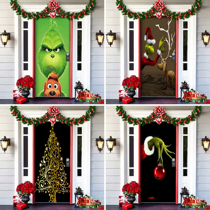 Nightmare Before Christmas Outdoor Decorations Props Christmas Elves Door Cover - FOFOPO