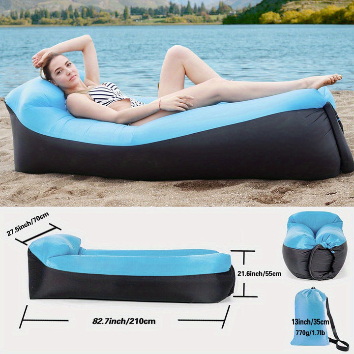 Inflatable Lounger Air Sofa Hammock - Portable, Waterproof & Leakproof - FOFOPO