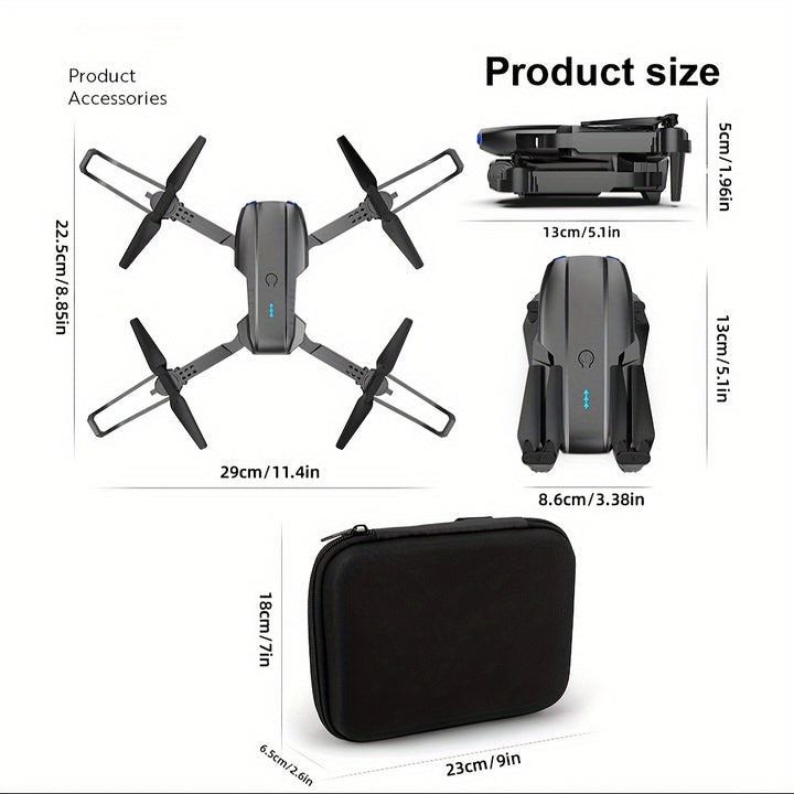 New E99 K3 Professional RC Drone, Dual Camera Double Folding RC Height Hold Remote Control Toy - FOFOPO