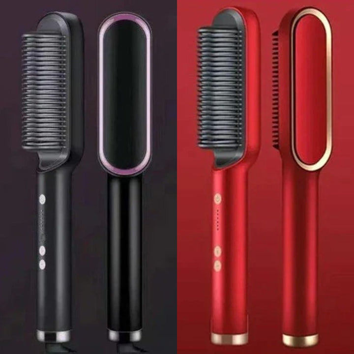 2 in 1 Negative Ion Hair Straightener Styling Comb - FOFOPO