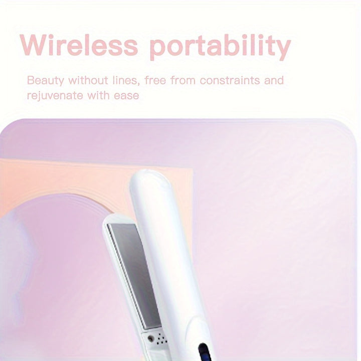 Mini wireless charging electric clip board USB small clip board Mini portable curling stick bangs straight clip - FOFOPO