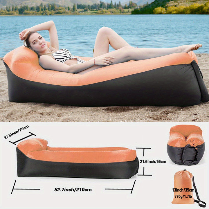 Inflatable Lounger Air Sofa Hammock - Portable, Waterproof & Leakproof - FOFOPO