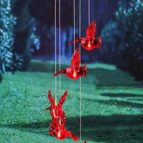 Solar Cardinal Wind Chime Light - FOFOPO