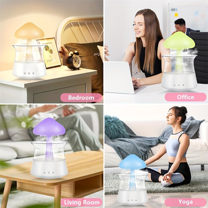 Rain Lamp Cloud Humidifier Water Drip Rain Sounds for Sleeping - FOFOPO