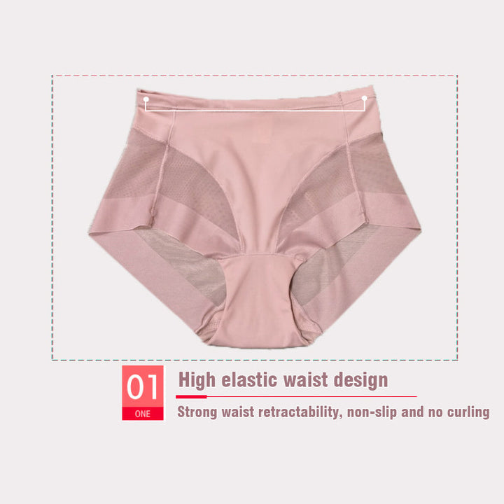 High Waist Ice Silk Seamless Shaping Briefs - FOFOPO