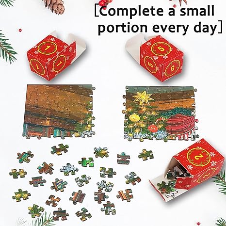 Christmas Advent Calendar Jigsaw Puzzle 1000pcs - FOFOPO