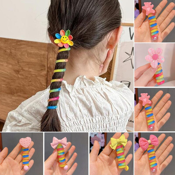 Colorful Telephone Wire Hair Bands for Girls - FOFOPO